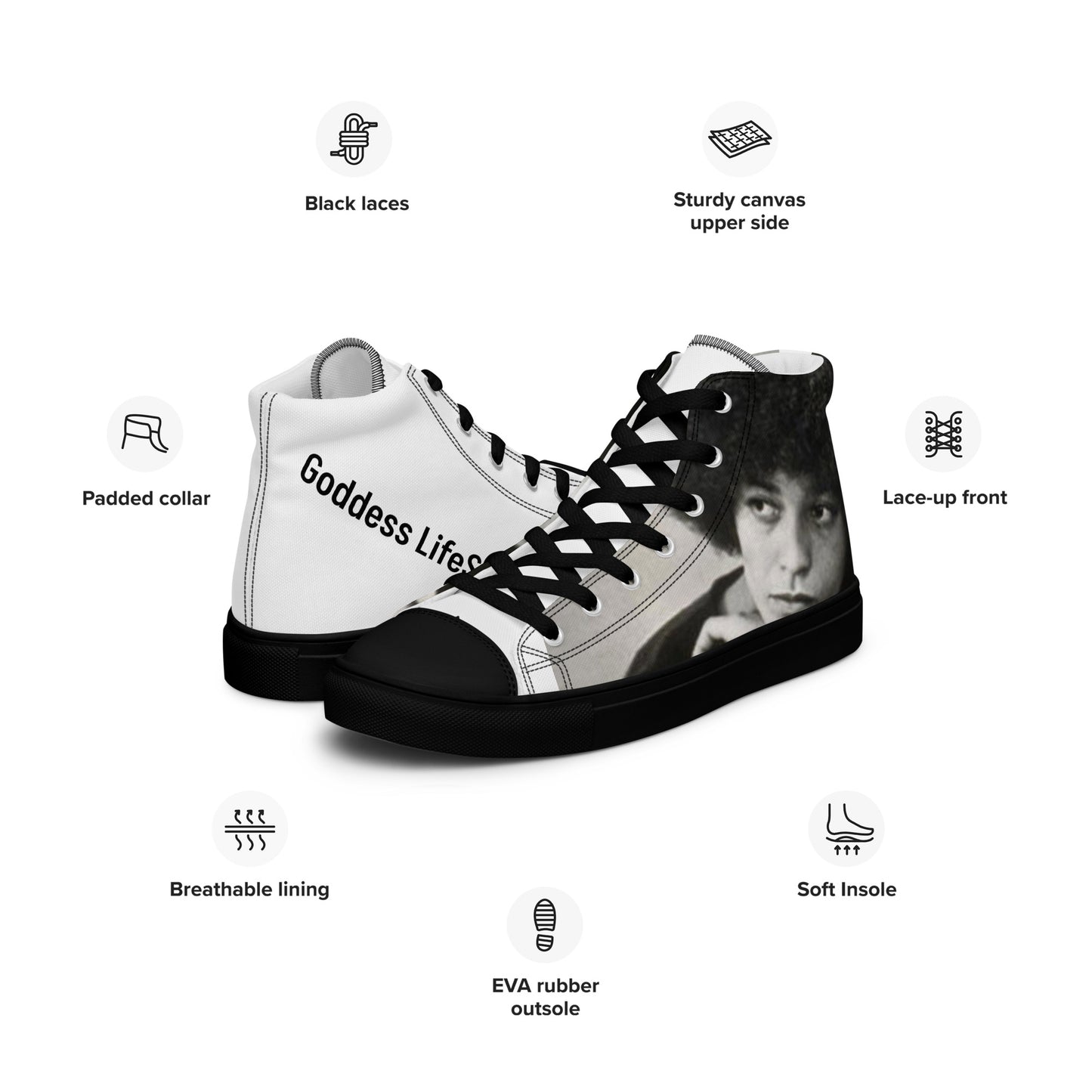 Goddess LifeStyle Vintage Collection ( Angela Davis Hightops)