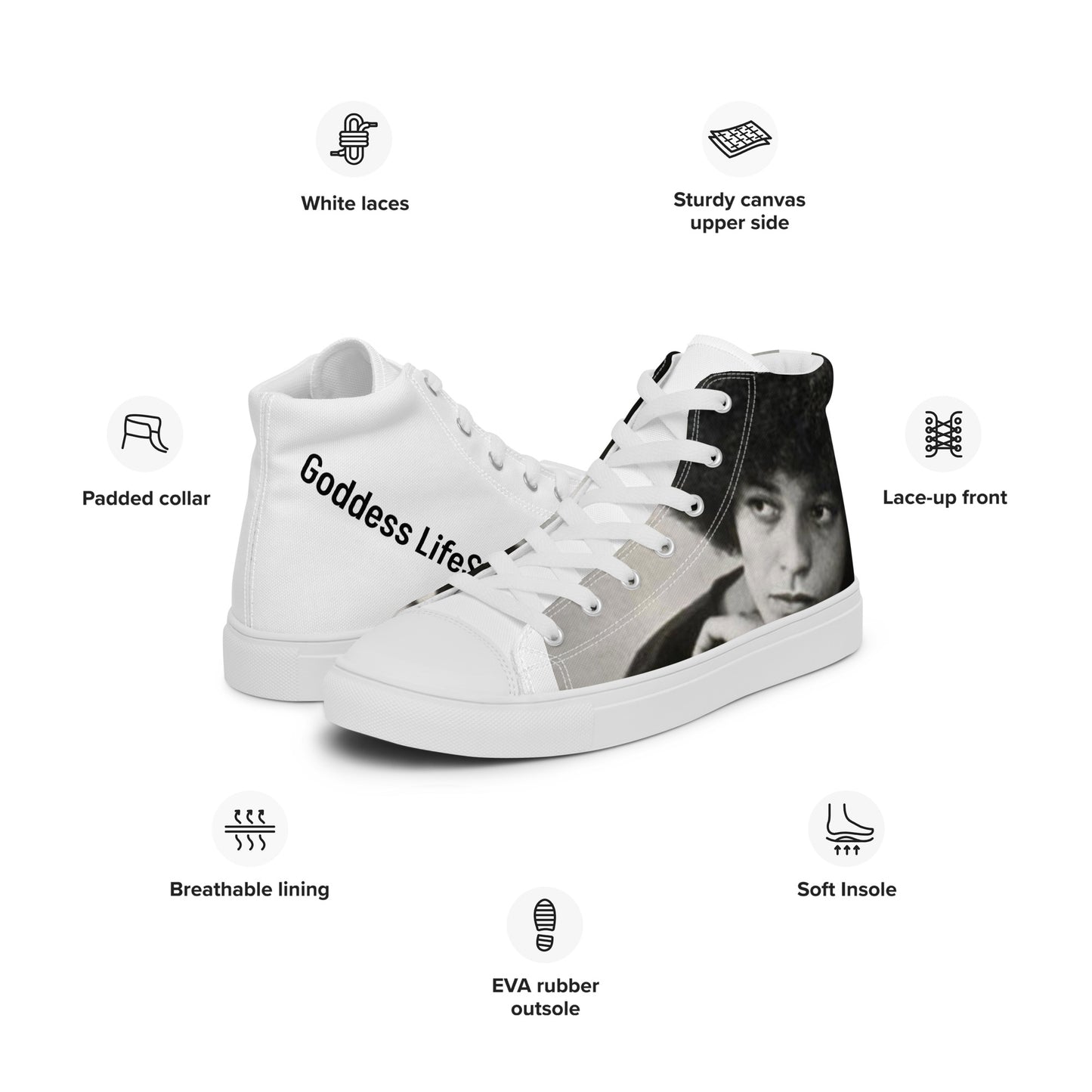 Goddess LifeStyle Vintage Collection ( Angela Davis Hightops)